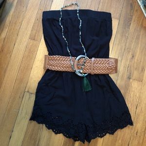 Halter-Black Romper
